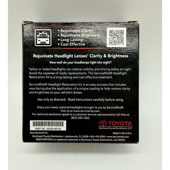 Toyota Headlight Restoration Kit For Plastic Lens Lights OEM - Picture 2 of 4